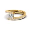 Diamond Yellow Gold Princess Cut Engagement Ring Sheba