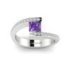 Amethyst White Gold Cushion Cut Engagement Ring Sheba
