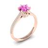 Pink Sapphire Rose Gold Round Engagement Ring Theia
