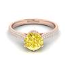 Yellow Sapphire Rose Gold Round Engagement Ring Theia