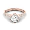 Diamond Rose Gold Round Engagement Ring Theia