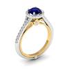 Blue Sapphire White Gold Two Tone Engagement Ring Regal