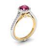 Pink Sapphire White Gold Two Tone Engagement Ring Regal