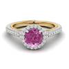 Pink Sapphire White Gold Two Tone Engagement Ring Regal