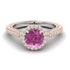Pink Sapphire Rose Gold Two Tone Engagement Ring Regal