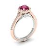 Pink Sapphire Rose Gold Two Tone Engagement Ring Regal