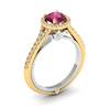 Pink Sapphire Yellow Gold Two Tone Engagement Ring Regal