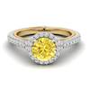Yellow Sapphire White Gold Two Tone Engagement Ring Regal