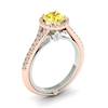 Yellow Sapphire Rose Gold Two Tone Engagement Ring Regal