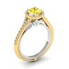Yellow Sapphire Yellow Gold Two Tone Engagement Ring Regal