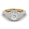 Diamond White Gold Two Tone Engagement Ring Regal