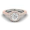Diamond Rose Gold Two Tone Engagement Ring Regal