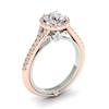 Diamond Rose Gold Two Tone Engagement Ring Regal