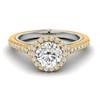 Diamond Yellow Gold Two Tone Engagement Ring Regal
