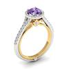 Amethyst White Gold Two Tone Engagement Ring Regal
