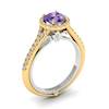 Amethyst Yellow Gold Two Tone Engagement Ring Regal