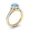 Aquamarine White Gold Two Tone Engagement Ring Regal