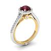 Garnet Ring White Gold Two Tone Regal