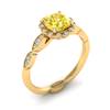 Yellow Sapphire Yellow Gold Halo Engagement Ring Floral Crown