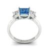 Blue Sapphire White Gold Princess Cut Engagement Ring Capri