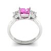 Pink Sapphire White Gold Princess Cut Engagement Ring Capri
