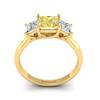 Yellow Sapphire Yellow Gold Princess Cut Engagement Ring Capri