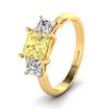 Yellow Sapphire Yellow Gold Princess Cut Engagement Ring Capri