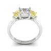 White Sapphire White Gold Princess Cut Engagement Ring Capri