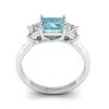 Aquamarine White Gold Princess Cut Engagement Ring Capri