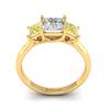 Diamond Yellow Gold Princess Cut Engagement Ring Capri