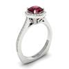 Rhodolite Garnet Ring White Gold Halo Edelweiss