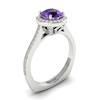 Amethyst White Gold Halo Engagement Ring Edelweiss