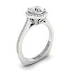 Diamond White Gold Halo Engagement Ring Edelweiss