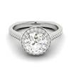 Diamond White Gold Halo Engagement Ring Edelweiss