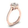 Diamond Rose Gold Halo Engagement Ring Edelweiss