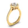 Diamond Yellow Gold Halo Engagement Ring Edelweiss