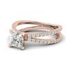 Diamond Rose Gold Princess Cut Engagement Ring Florentine