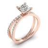 Diamond Rose Gold Princess Cut Engagement Ring Florentine