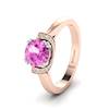 Pink Sapphire Rose Gold Two Tone Engagement Ring Passiflora