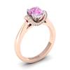 Pink Sapphire Rose Gold Two Tone Engagement Ring Passiflora