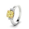 Yellow Sapphire White Gold Two Tone Engagement Ring Passiflora
