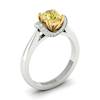 Yellow Sapphire White Gold Two Tone Engagement Ring Passiflora