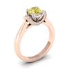 Yellow Sapphire Rose Gold Two Tone Engagement Ring Passiflora