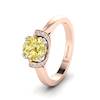 Yellow Sapphire Rose Gold Two Tone Engagement Ring Passiflora