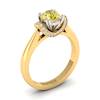 Yellow Sapphire Yellow Gold Two Tone Engagement Ring Passiflora