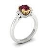 Garnet Ring White Gold Two Tone Passiflora