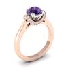 Amethyst Rose Gold Two Tone Engagement Ring Passiflora