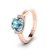 Aquamarine Rose Gold Two Tone Engagement Ring Passiflora