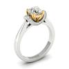 White Sapphire White Gold Two Tone Engagement Ring Passiflora