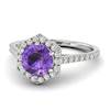 Amethyst White Gold Halo Engagement Ring Niagara